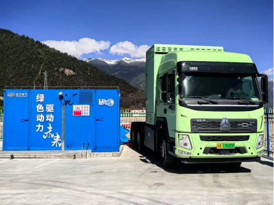 西藏首台“6686体育造”氢能重型卡车乐成试车-6686体育